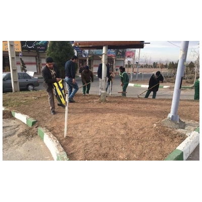 اجرای عملیات واکاری چمن های سطح شهر