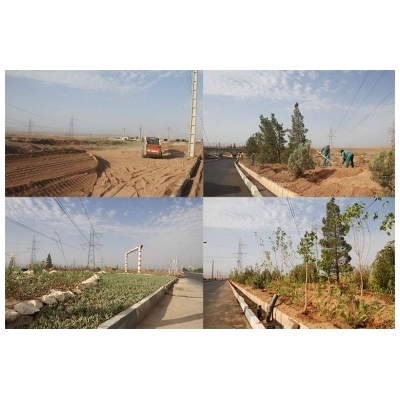 توسعه فضای سبز در محدوده ورودی قدیم شهر پرند