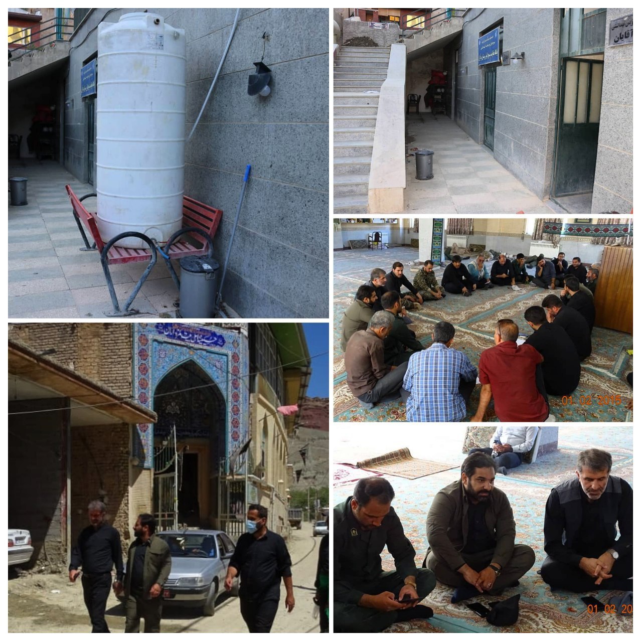 تعمیر تاسیسات مسجد جامع مزداران به همت تیم امداد رسانی شهرداری پرند