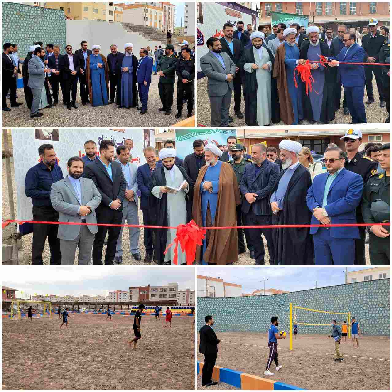 اولین زمین فوتبال و والیبال ساحلی پرند در فاز6 افتتاح شد  