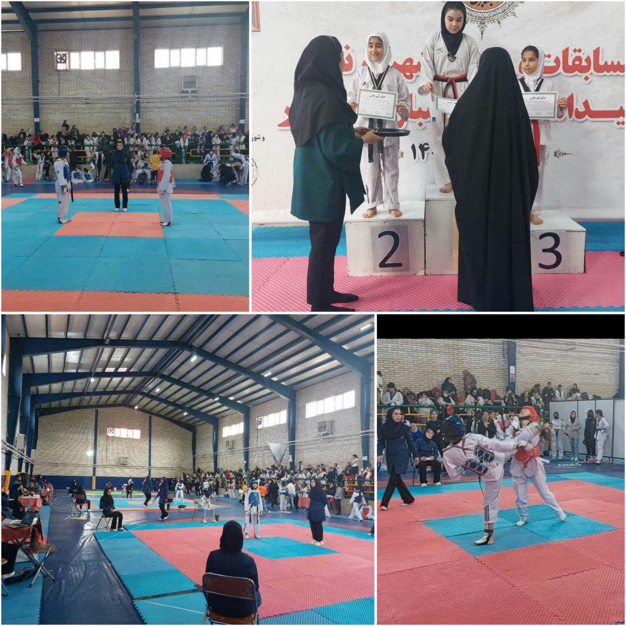 برگزاری مسابقات تکواندو بانوان شهر پرند به مناسبت دهه فجر
