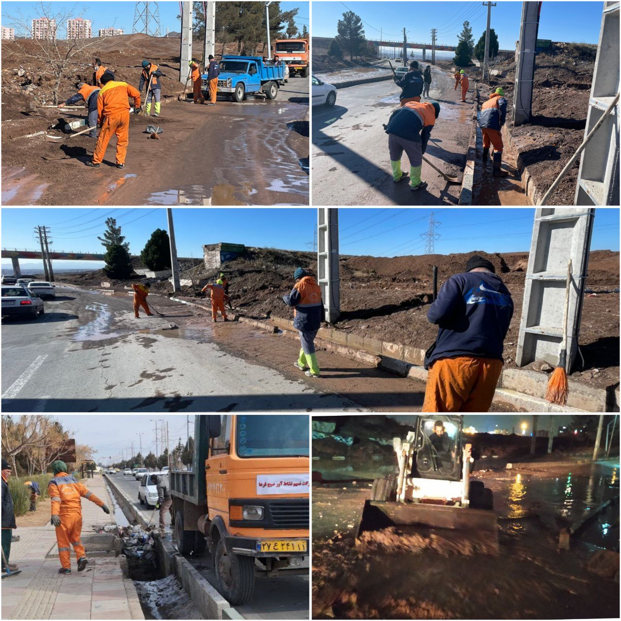 تلاش جانانه و شبانه روزی خدمات شهری شهرداری پرند در بارش های اخیر