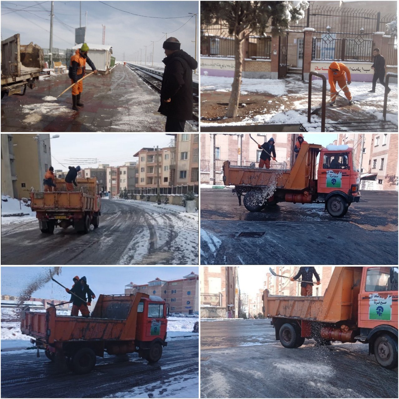 دور پنجم عملیات شن و نمک پاشی در معابر فاز 3