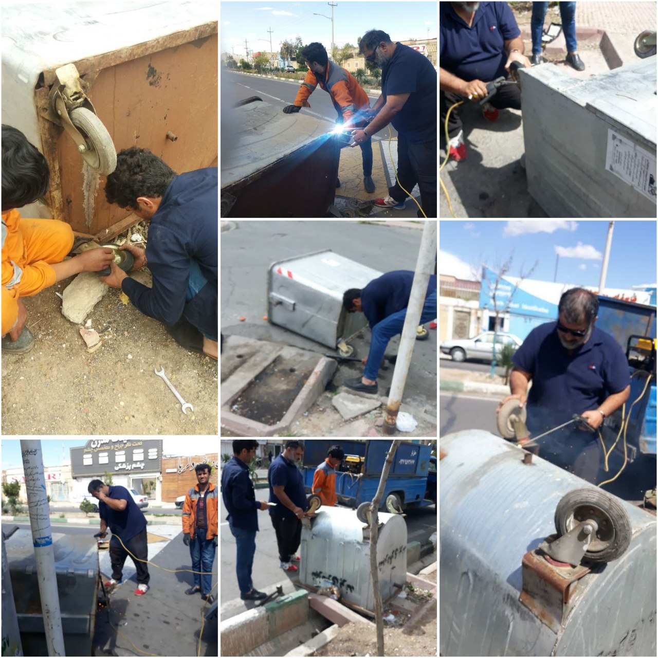 تعمیر و بازسازی مخازن زباله در پرند با جدیت ادامه دارد