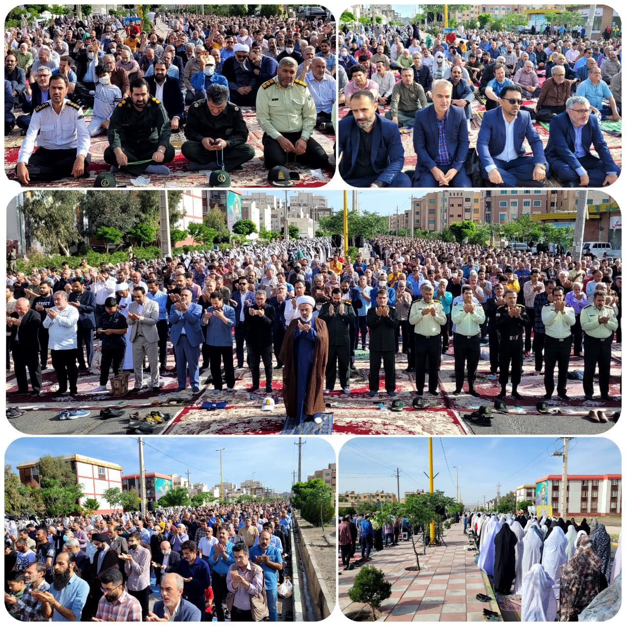 اقامه با شکوه نماز عید سعید فطر در پرند