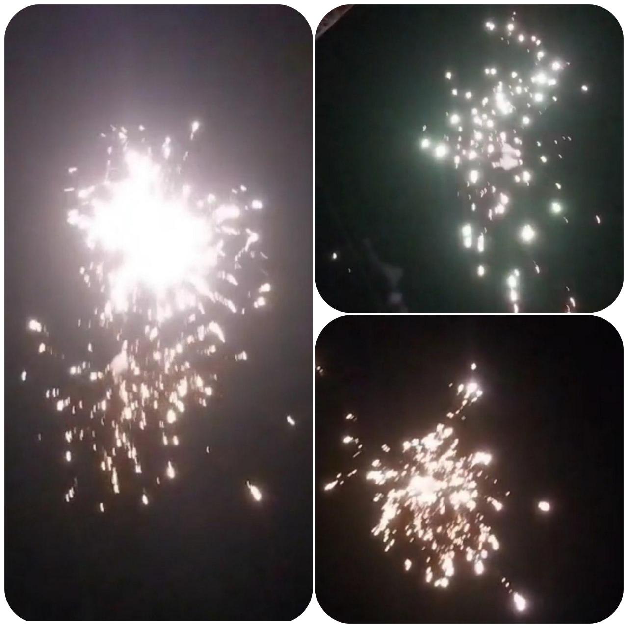 نورافشانی آسمان پرند در شب عید سعید فطر 