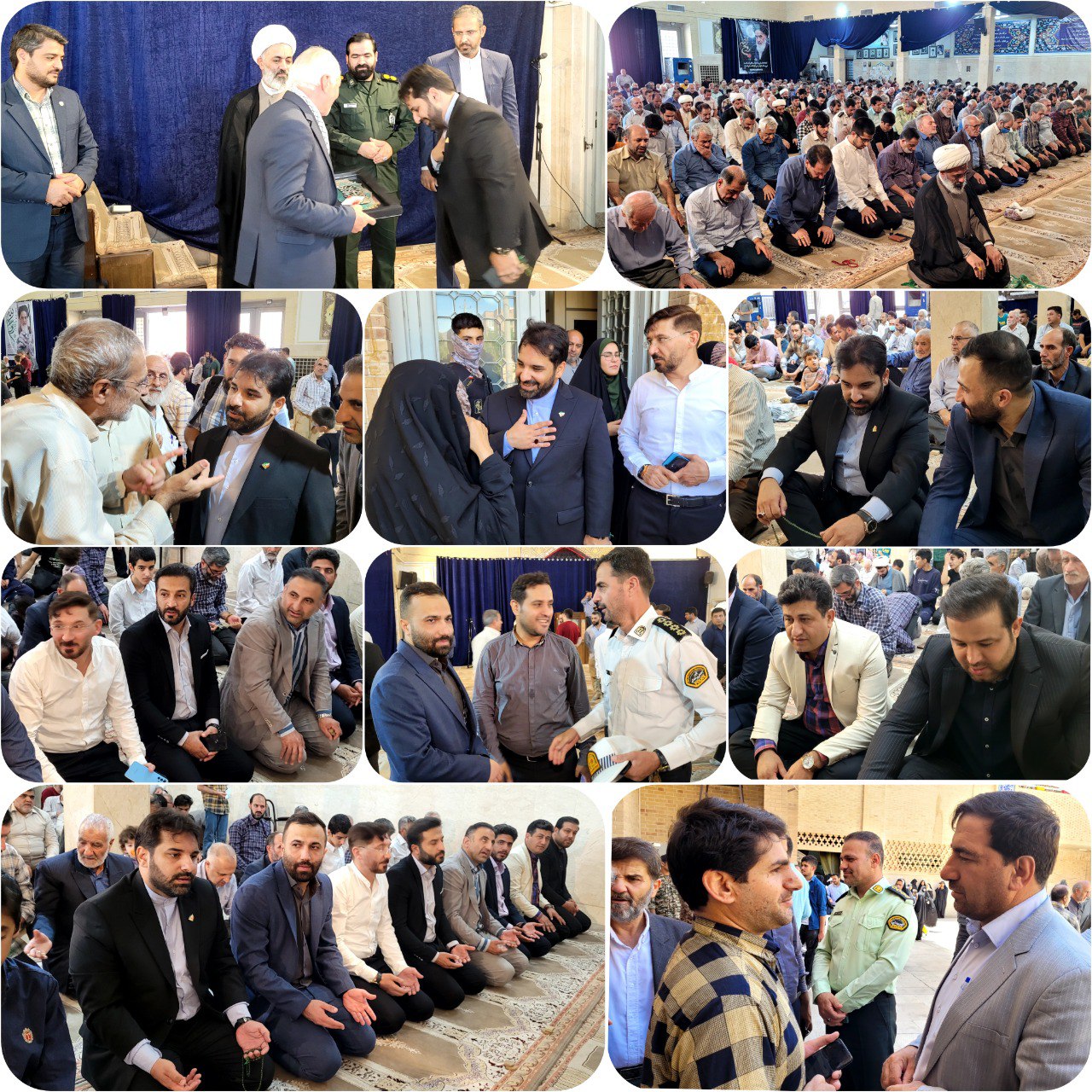 تجلیل از خانواده شهید "ذاکر حسینی" در نماز جمعه پرند