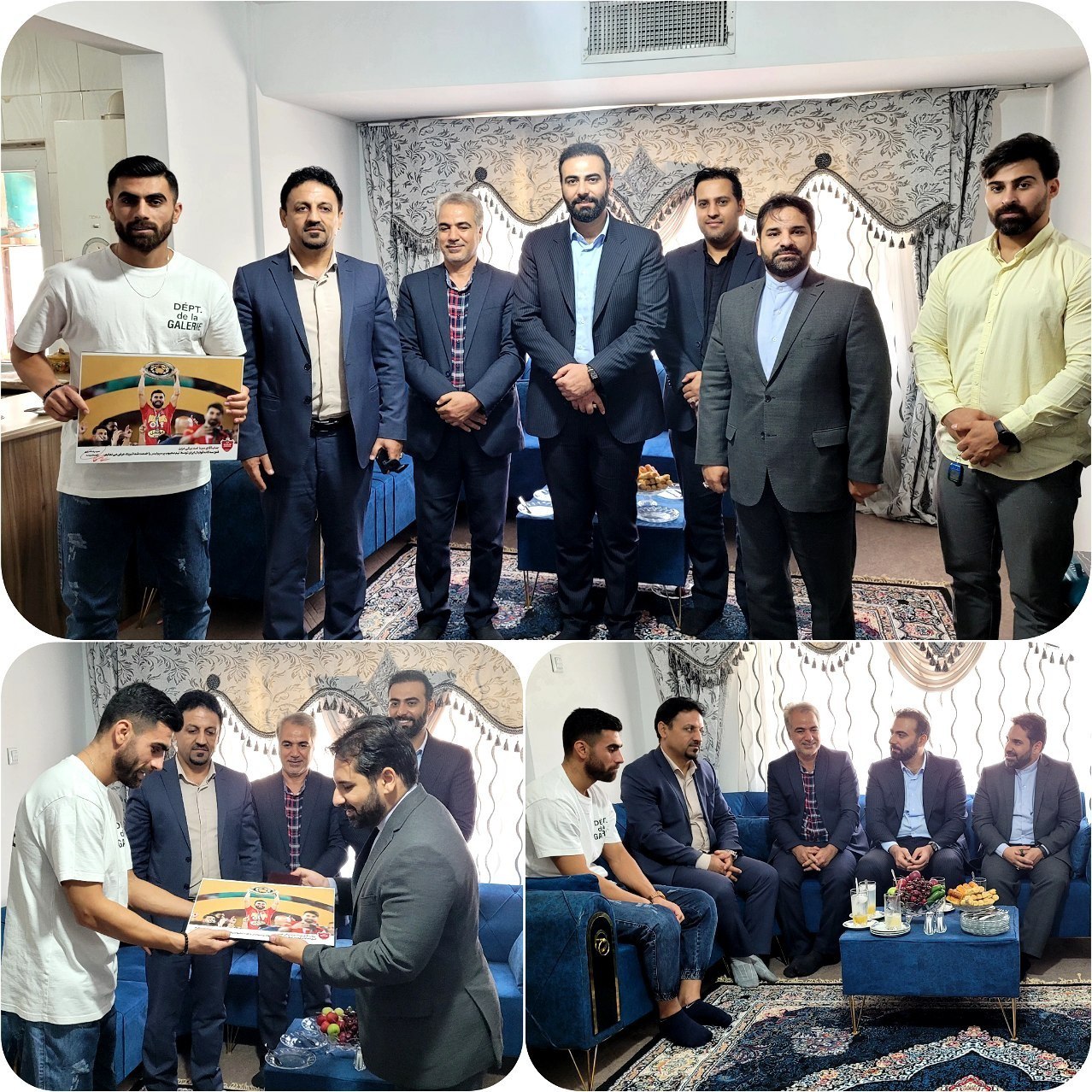 دیدار مدیران شهر پرند با سینا اسدبیگی فوتبالیست حرفه ای ساکن پرند