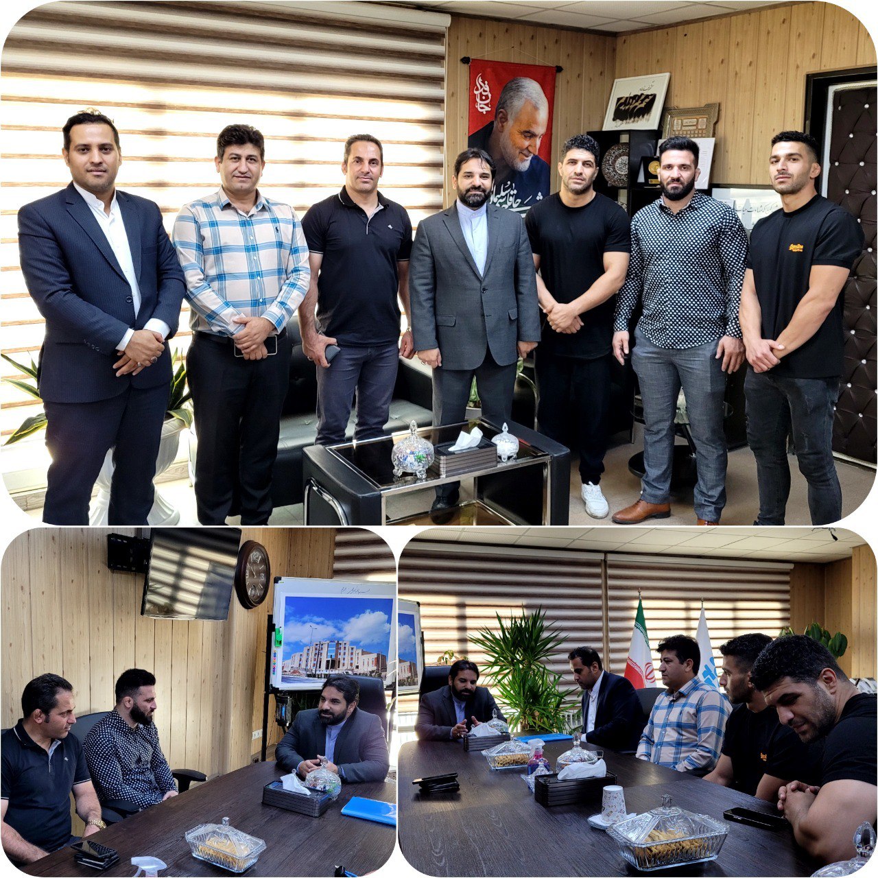 قدردانی مربیان و دست اندرکاران تیم کشتی فرنگی پرند از دکتر اله یاری 