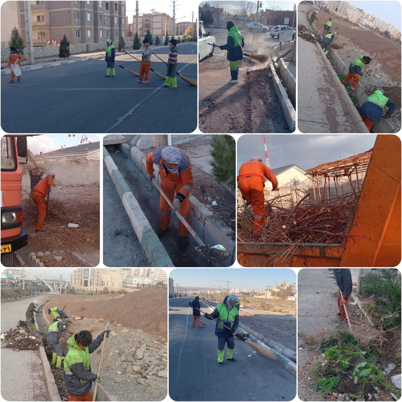 اهتمام شهرداری پرند برای آراستگی و تنظیف شهر در فصل زمستان