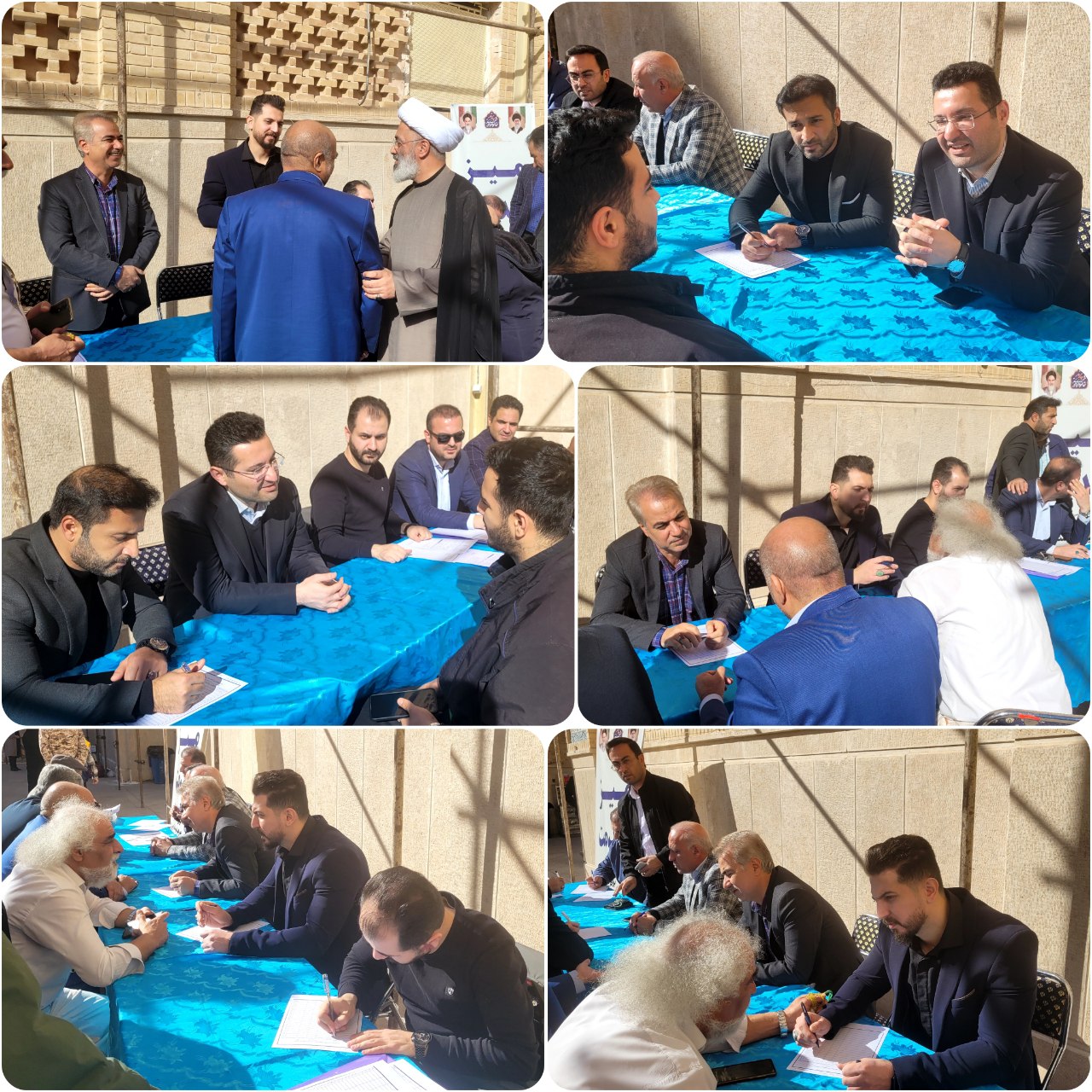 برپایی میز خدمت شهرداری و شورای اسلامی شهر پرند در مصلی نماز جمعه