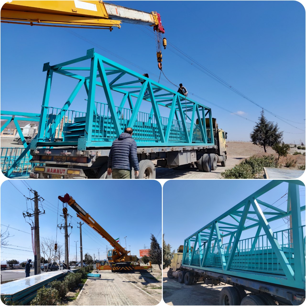  آغاز عملیات نصب پل هوایی عابر پیاده در بلوار باهنر شهر پرند 