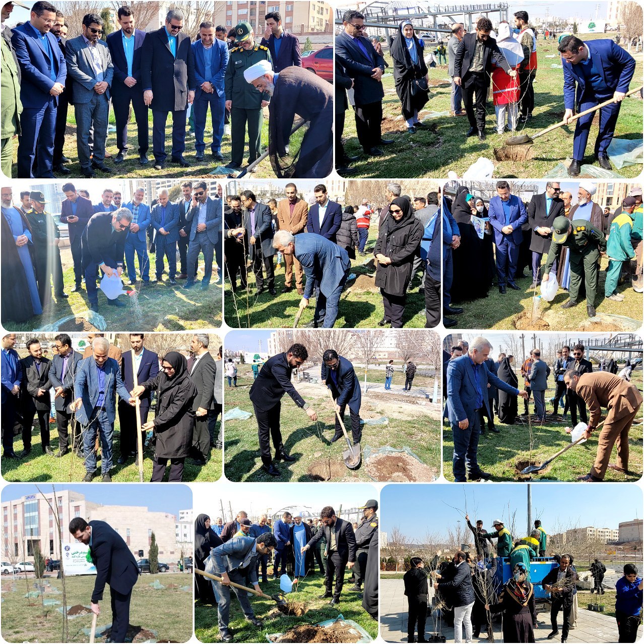  آیین درختکاری در شهر پرند