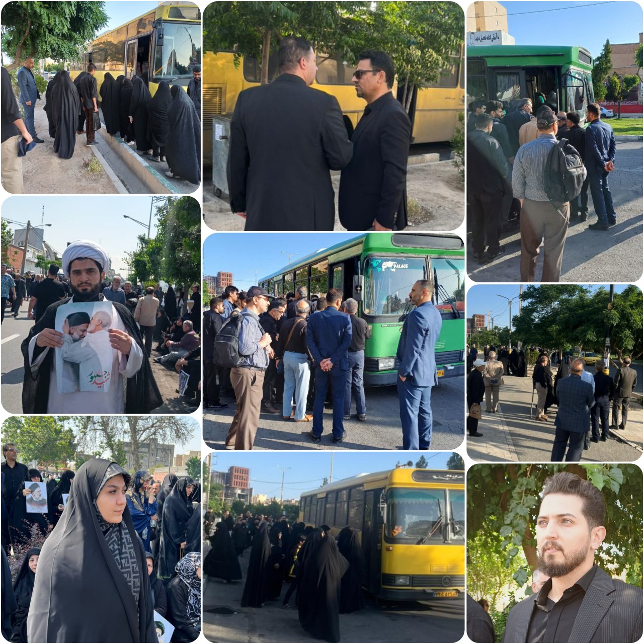 اعزام 12 دستگاه اتوبوس از شهر پرند برای مراسم تشییع شهدای خدمت