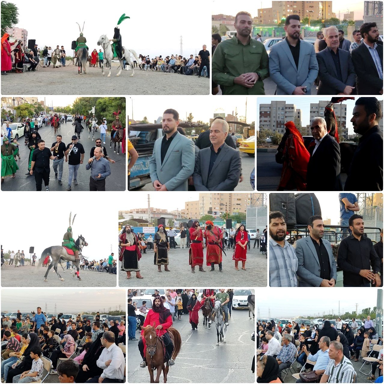 تعزیه خوانی و حرکت نمادین کاروان اسرای کربلا در شهر پرند