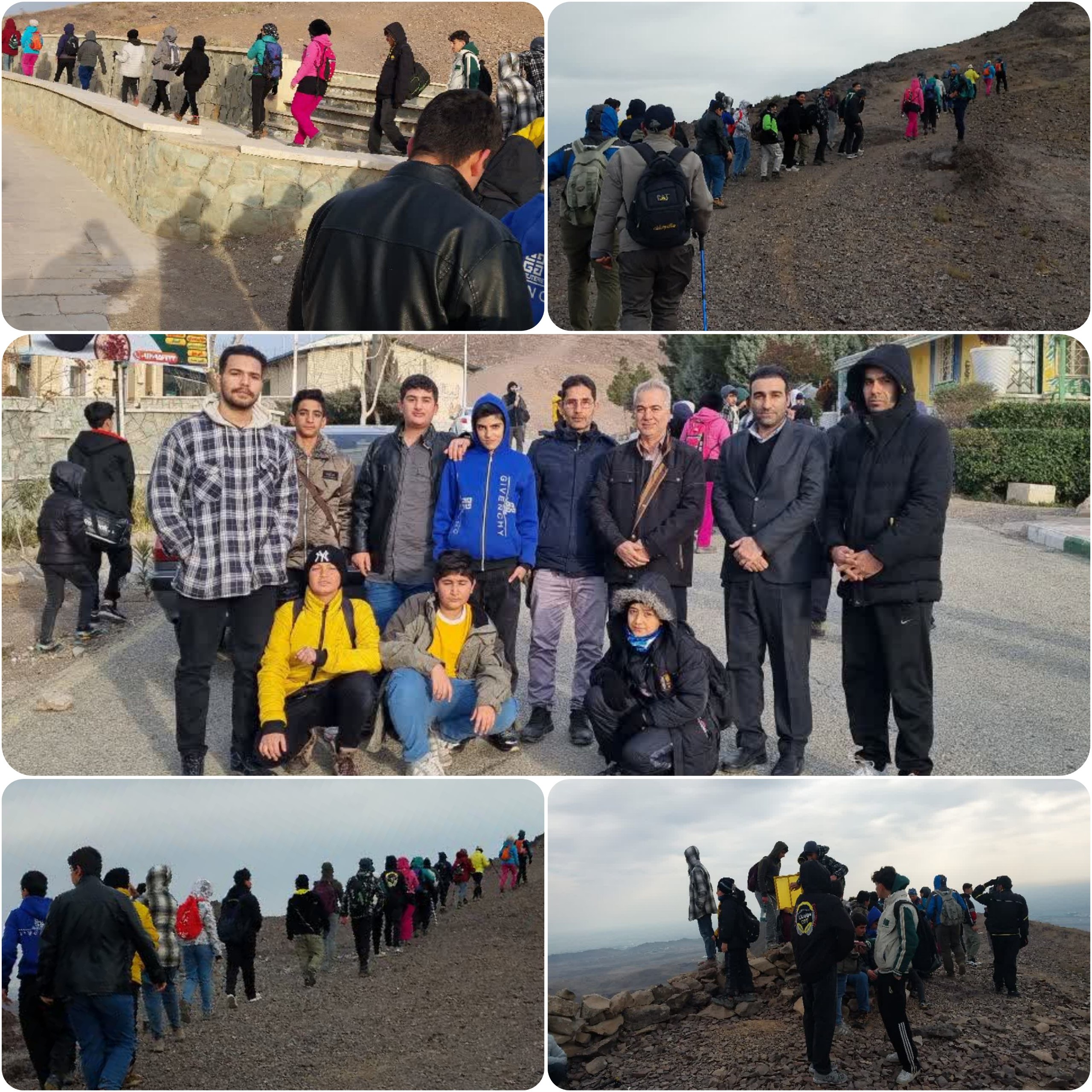 کوهپیمایی دانش آموزان پرند به مناسبت ایام الله دهه فجر