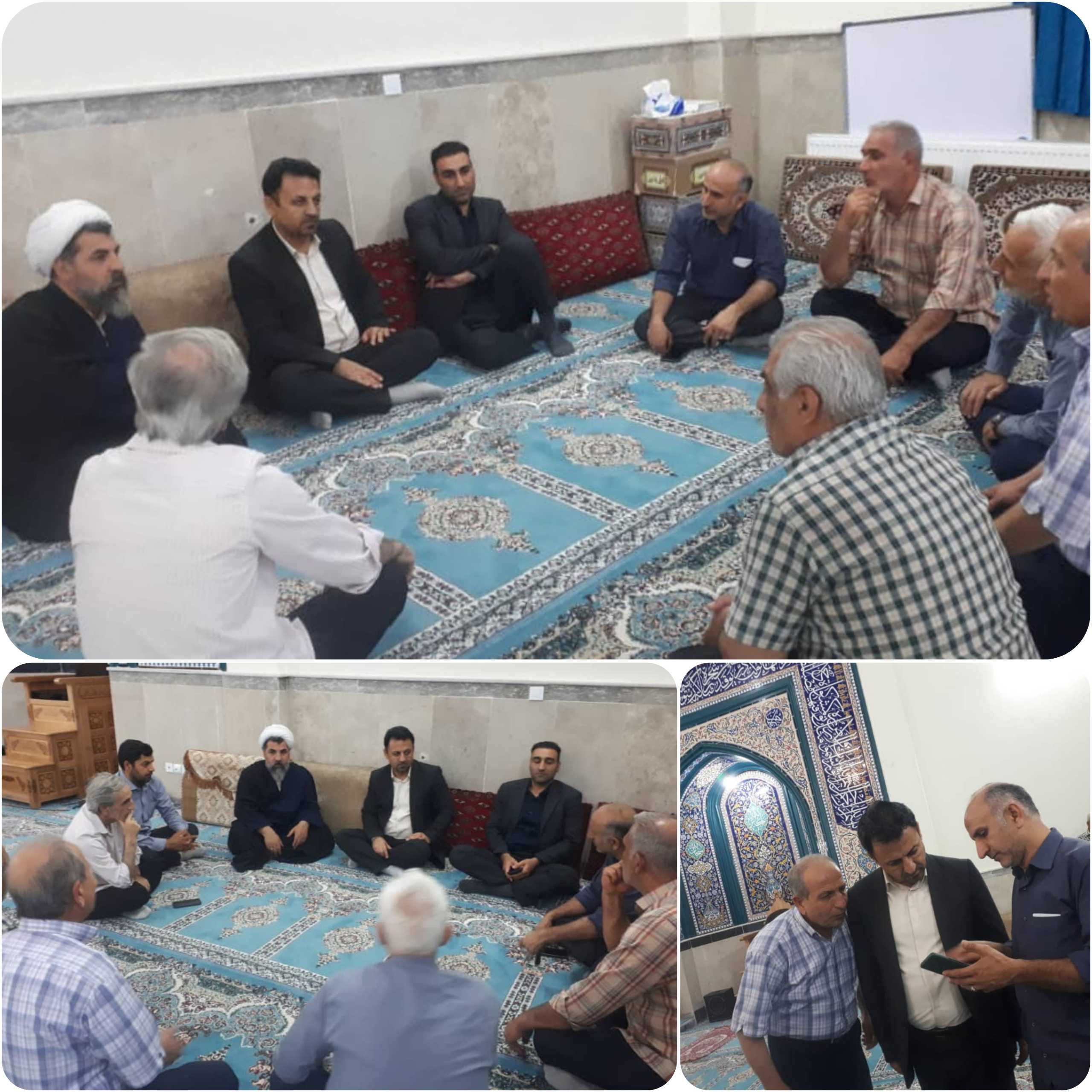 دیدار شهردار پرند با نمازگزاران مسجد ثارالله(ع) فاز 6