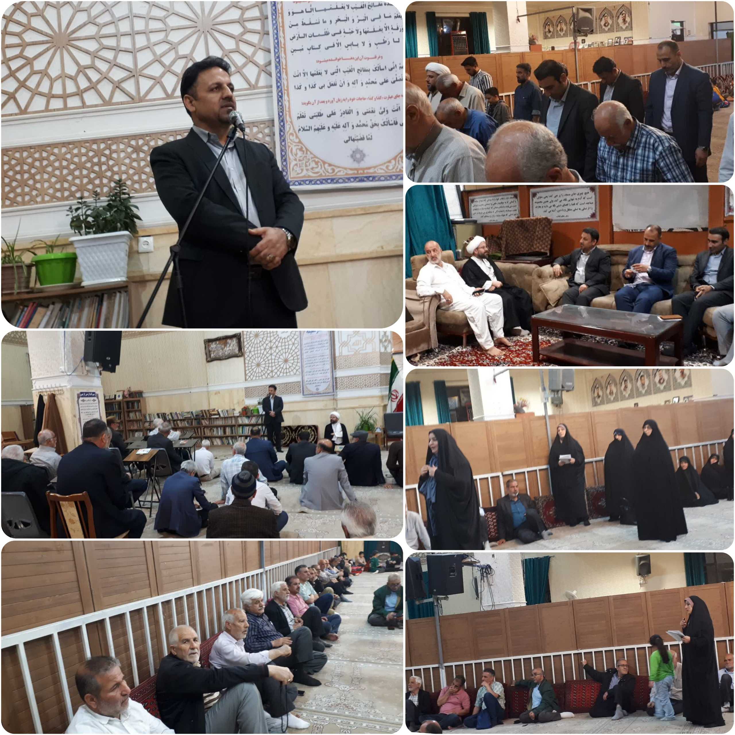 دیدار شهردار پرند با نمازگزاران مسجد امام حسین (ع) 
