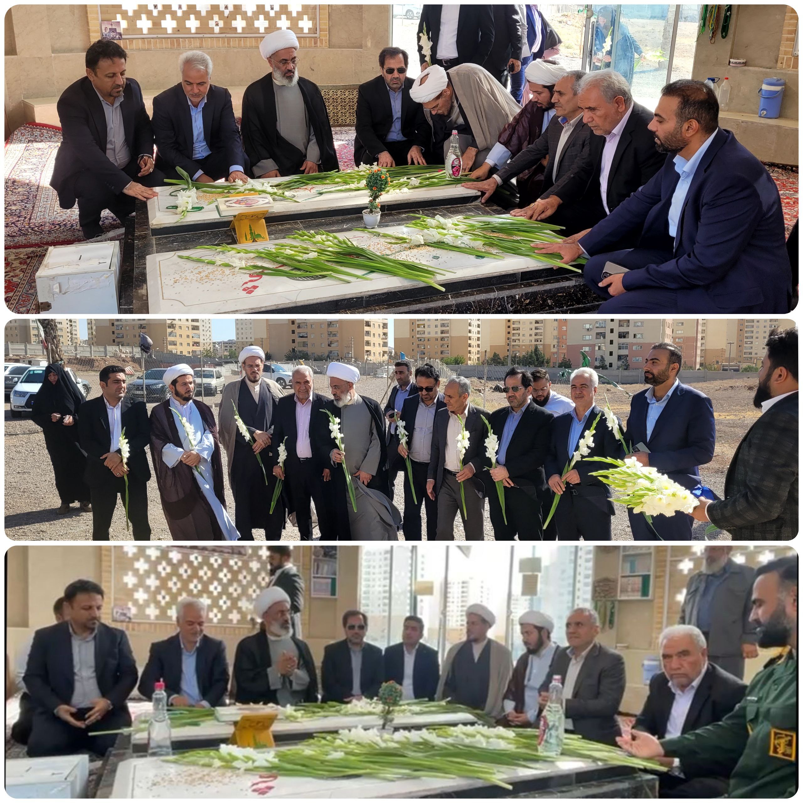 ادای احترام مسئولان شهر پرند به مقام والای شهدا