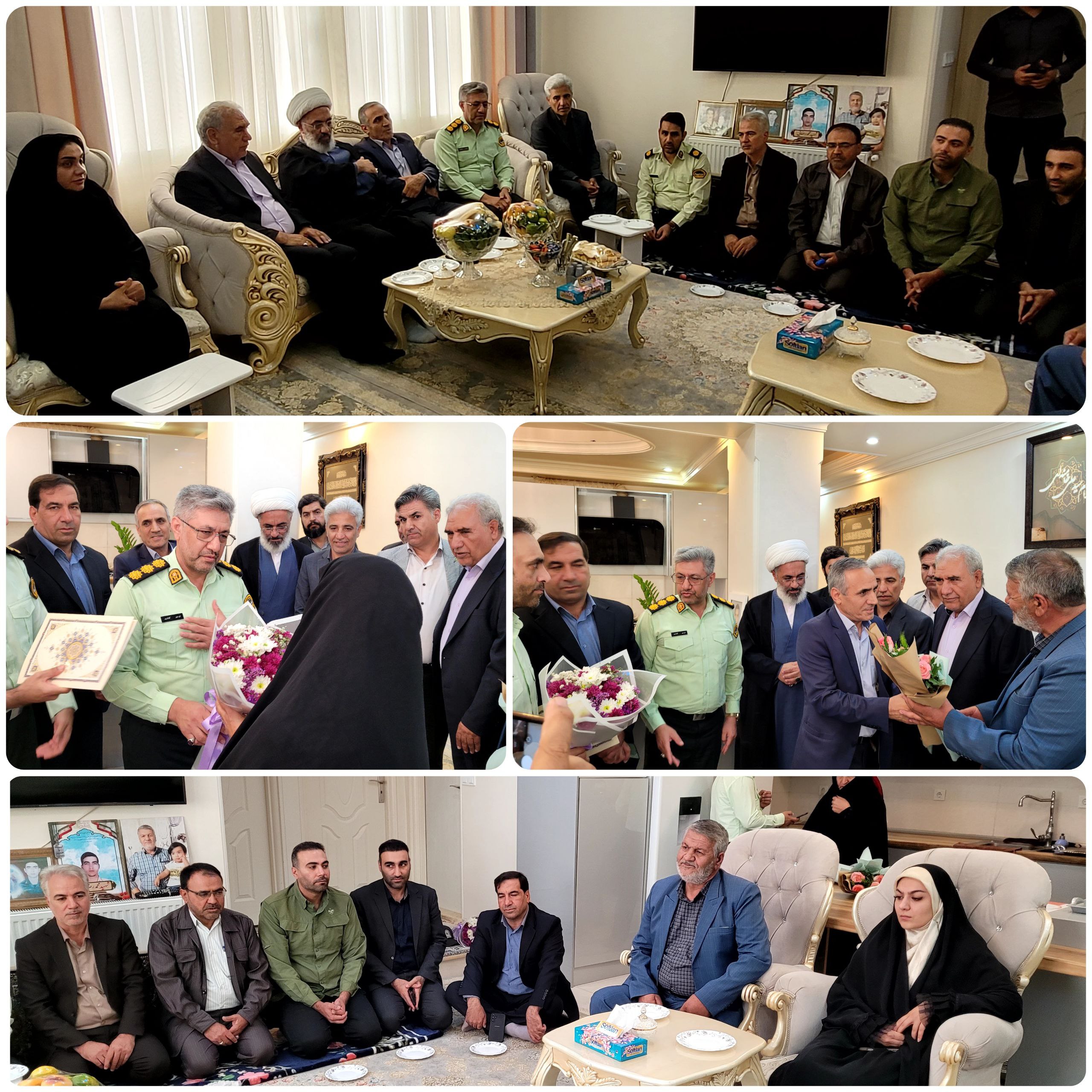 تجلیل مسئولان شهر پرند از خانواده شهید مدافع امنیت