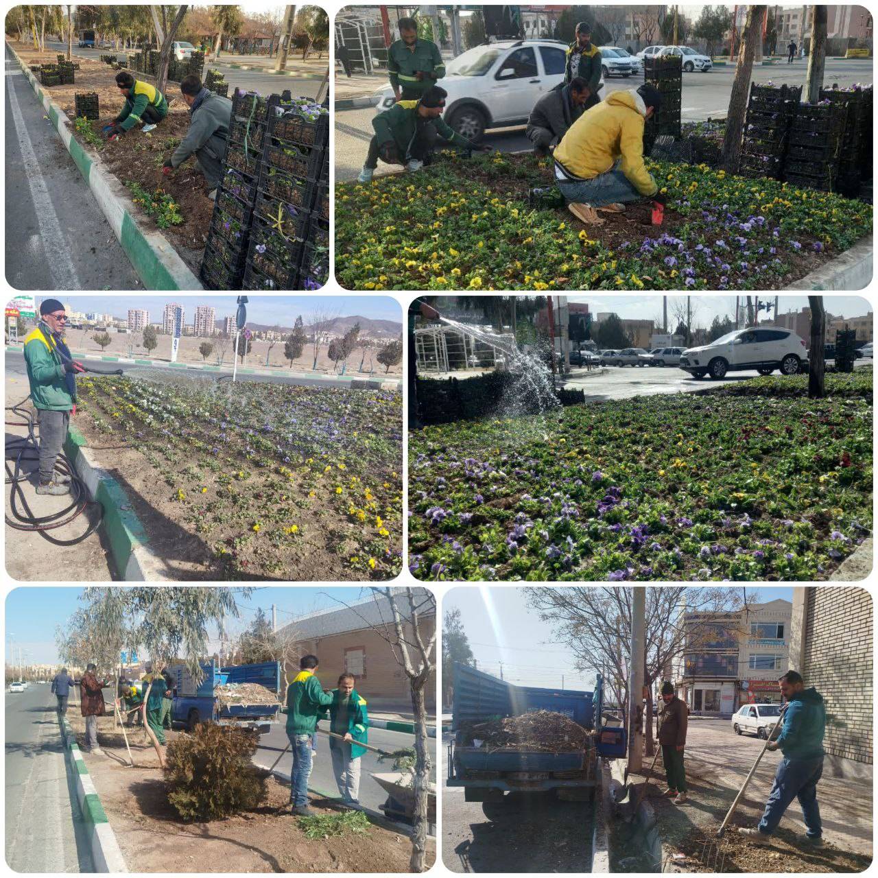 طراوت&zwnj;بخشی به فضای سبز پرند با اجرای طرح کاشت گل&zwnj;های فصلی