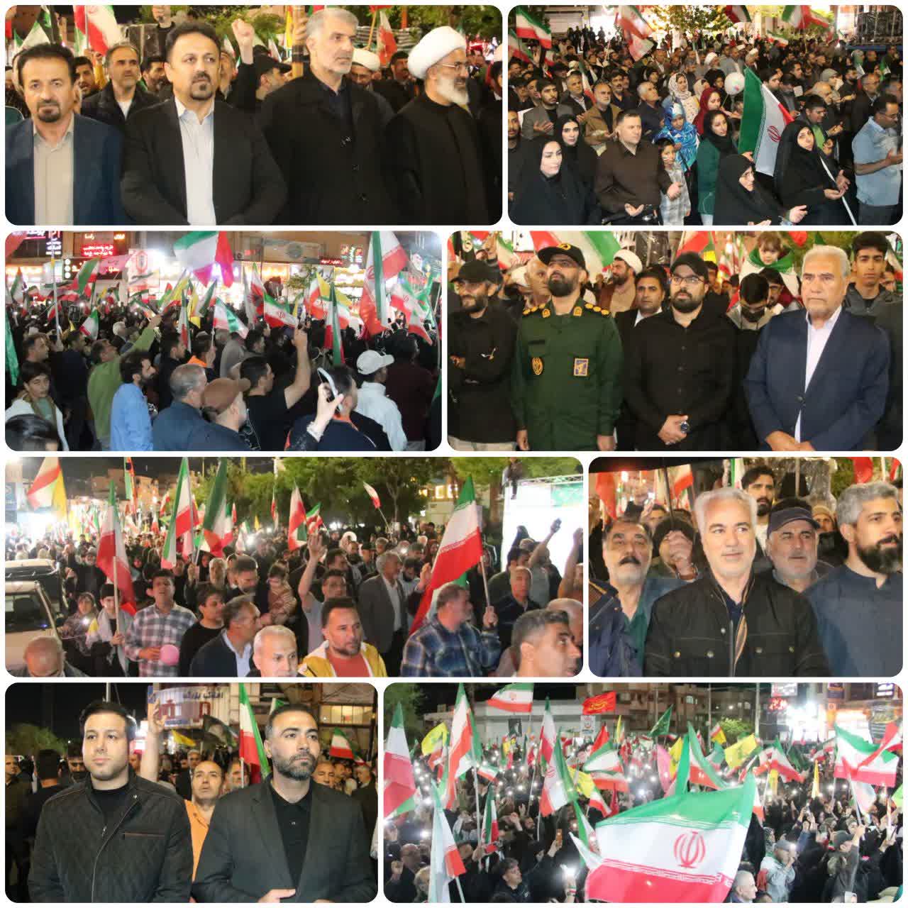 حضور پرشور و حماسی مردم پرند در تجمعات شبانه