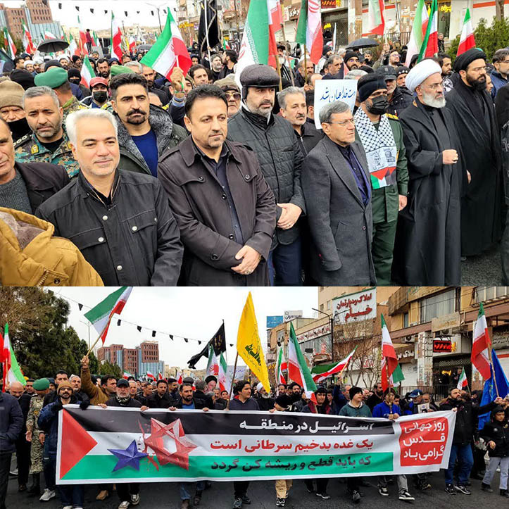 سیل خروشان مردم انقلابی پرند در روز جهانی قدس  