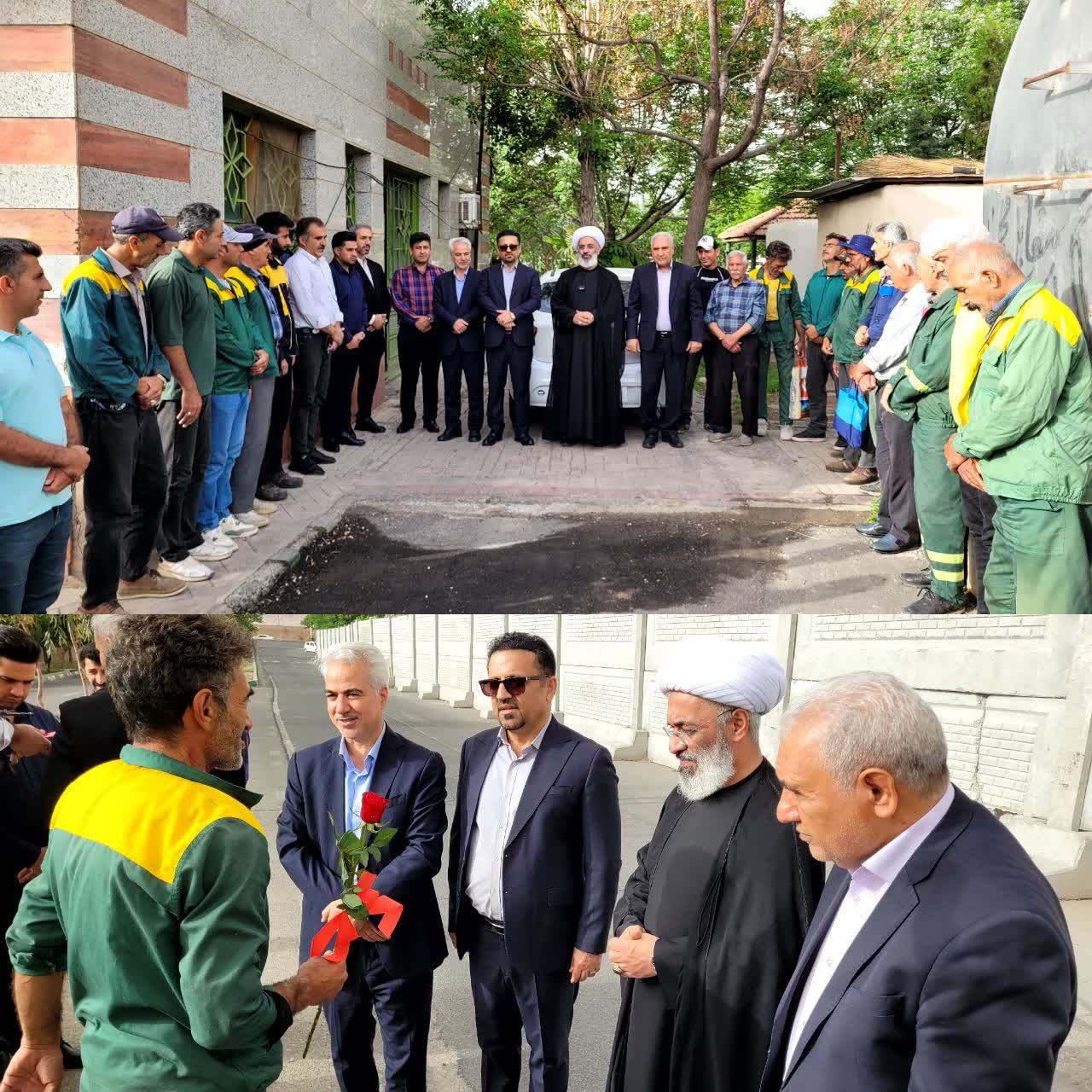 تجلیل مدیران شهری پرند از تلاشگران عرصه خدمات شهری و فضای سبز 