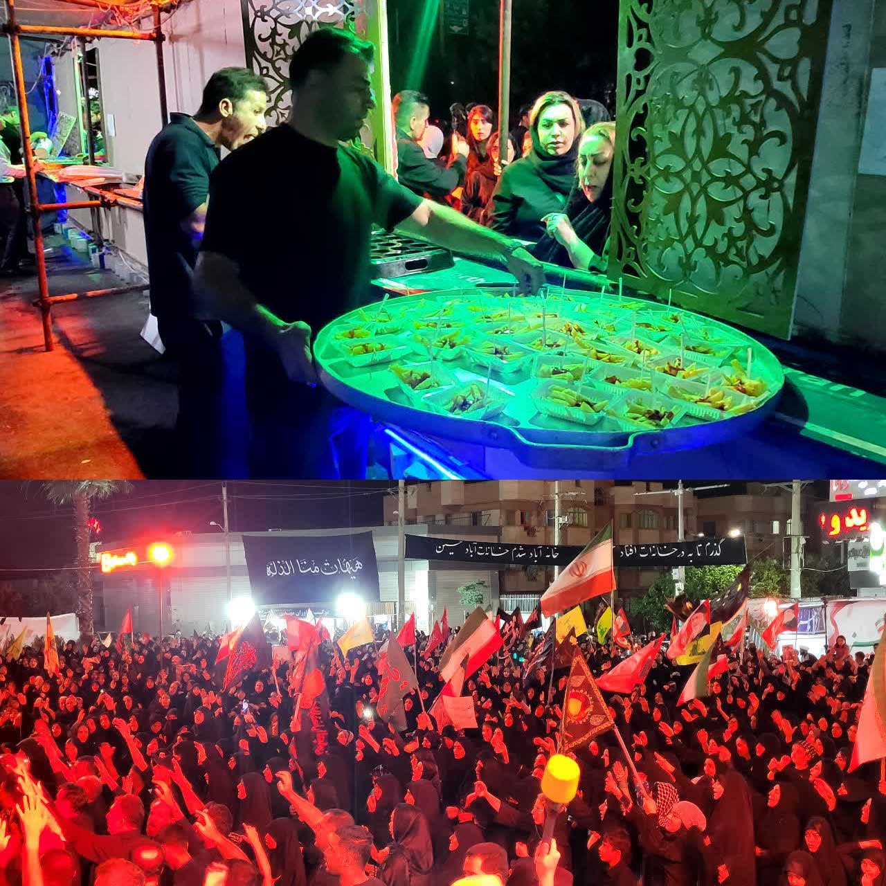 مراسم پرشور سوگواری شب تاسوعا در شهر پرند 