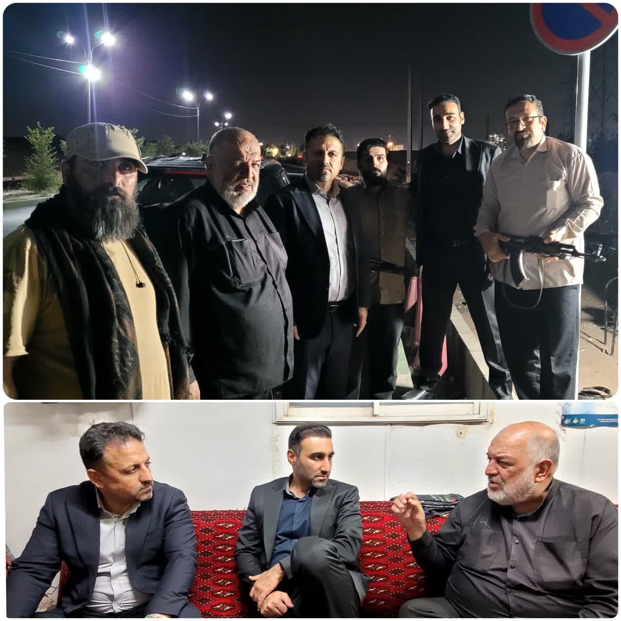 حضور شبانه شهردار پرند در ایستگاه ایست و بازرسی