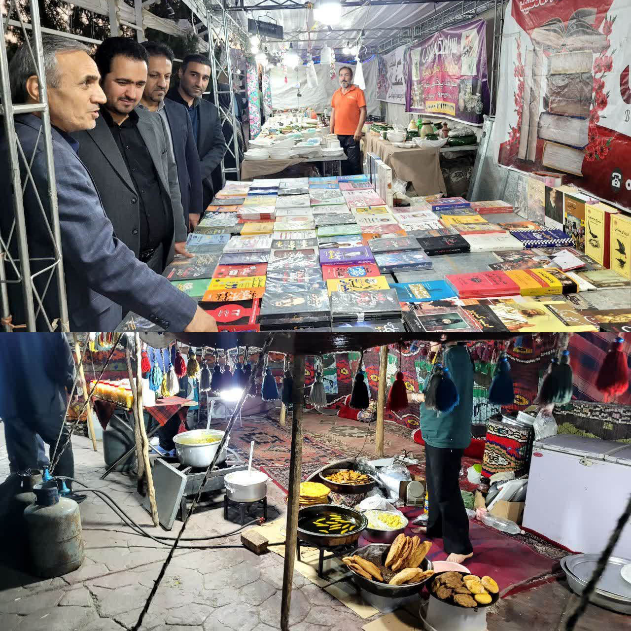 بازدید فرماندار و دادستان شهرستان رباط کریم و مدیران شهری پرند از نمایشگاه مشاغل خانگی و اقوام در پارک فدک
