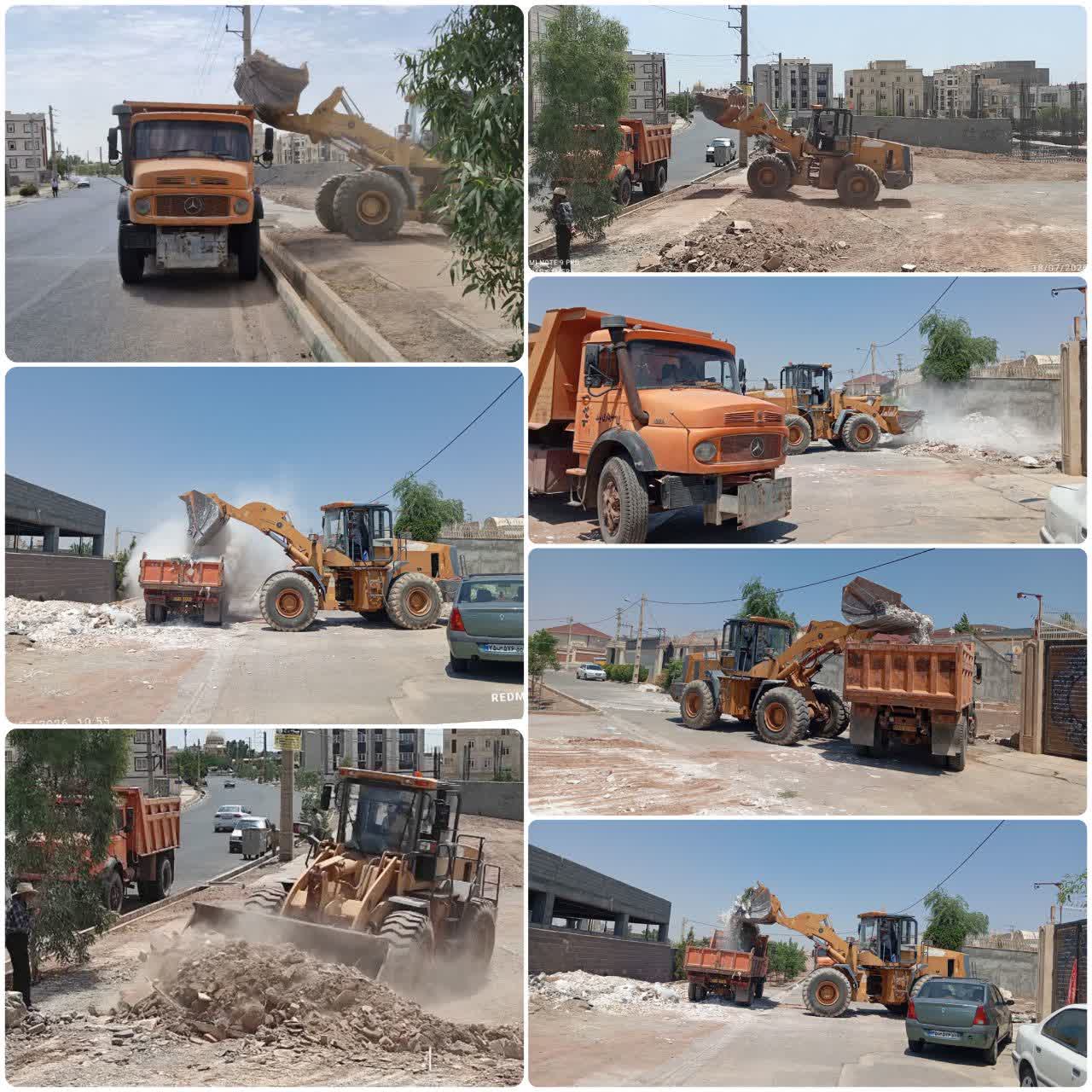 تداوم طرح پاکسازی نخاله&zwnj;های ساختمانی معابر پرند