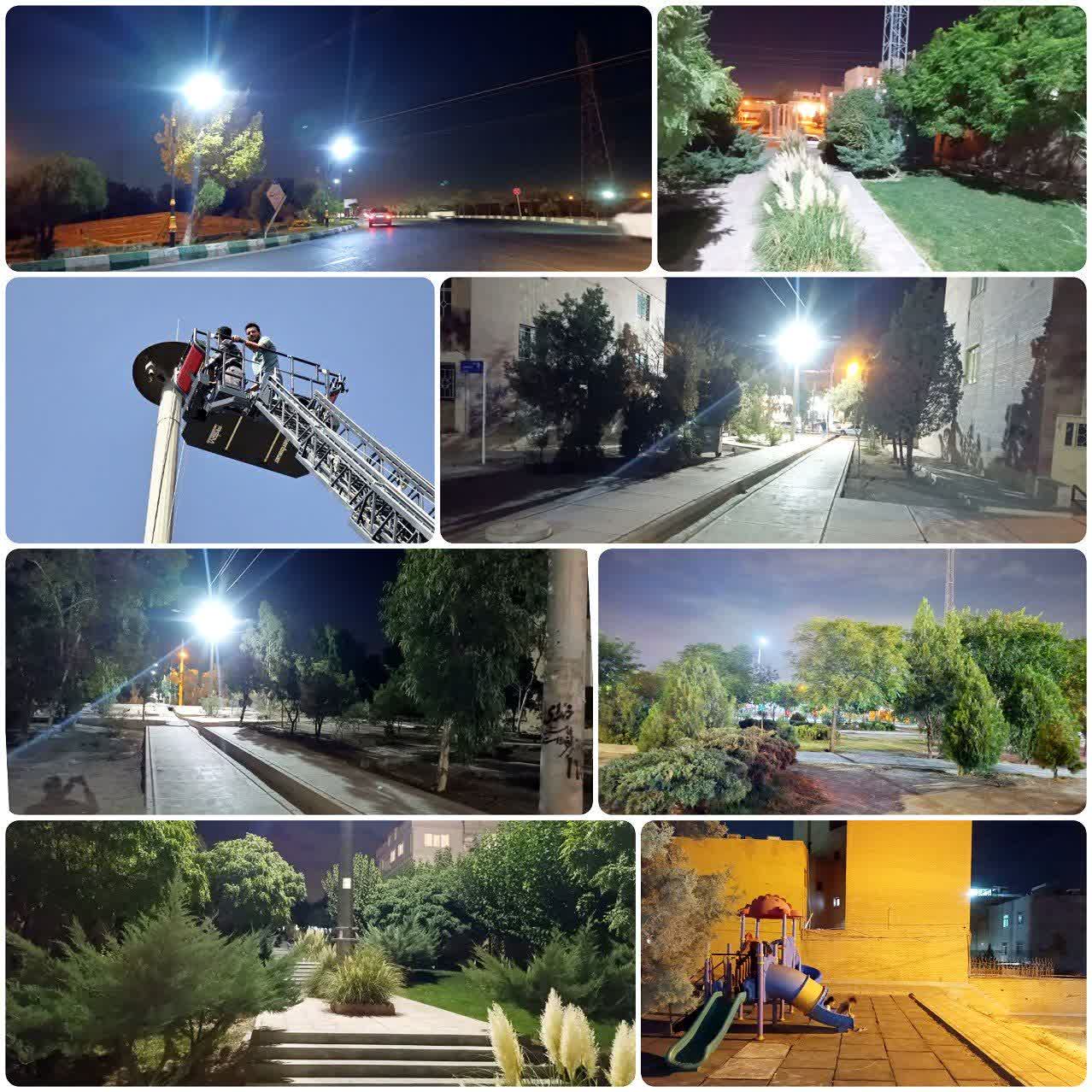 تداوم طرح ارتقای روشنایی شهر پرند 